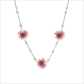 Lolita Pink Quartz Sterling Silver Necklace