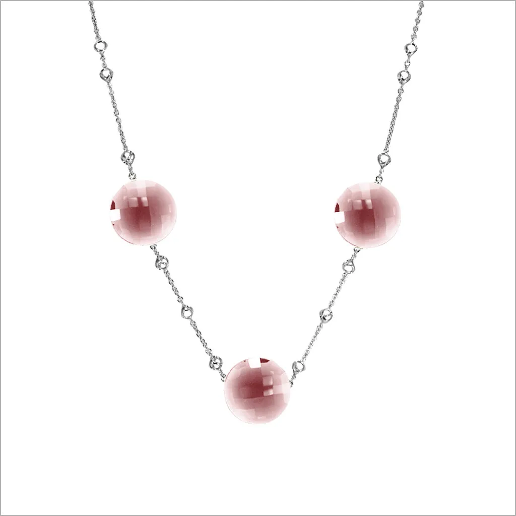 Lolita Pink Quartz Sterling Silver Necklace