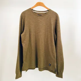 M, L - Olive Double Slub L/S T-Shirt