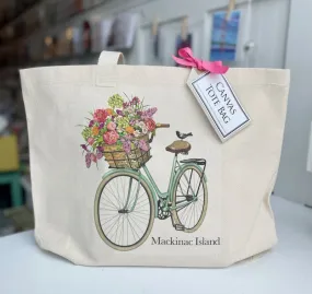 Mackinac Spring Bike Tote Bag