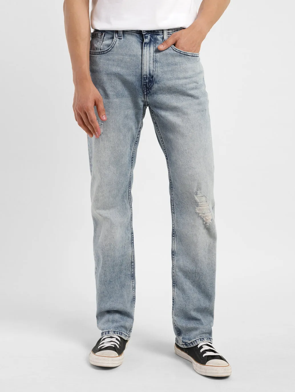 Men's 527 Blue Slim Bootcut Fit Jeans