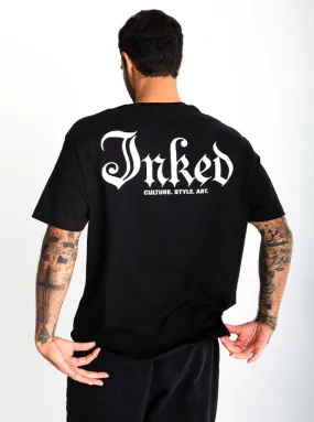 Men's Inked Mag Logo V-Neck Tee - Black