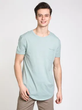 MENS LONGLINE T - MINT - CLEARANCE