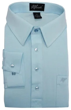 Merola Long Sleeve Pocket Polo Shirt - Sky Blue