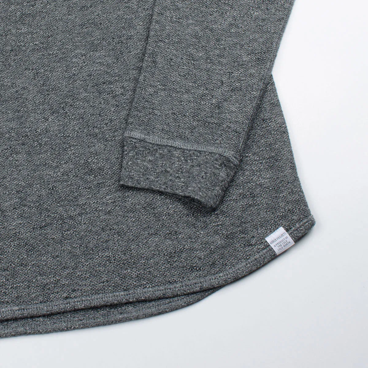 Norse Projects - Aske Fine Structure Sweatshirt - Charcoal Melange