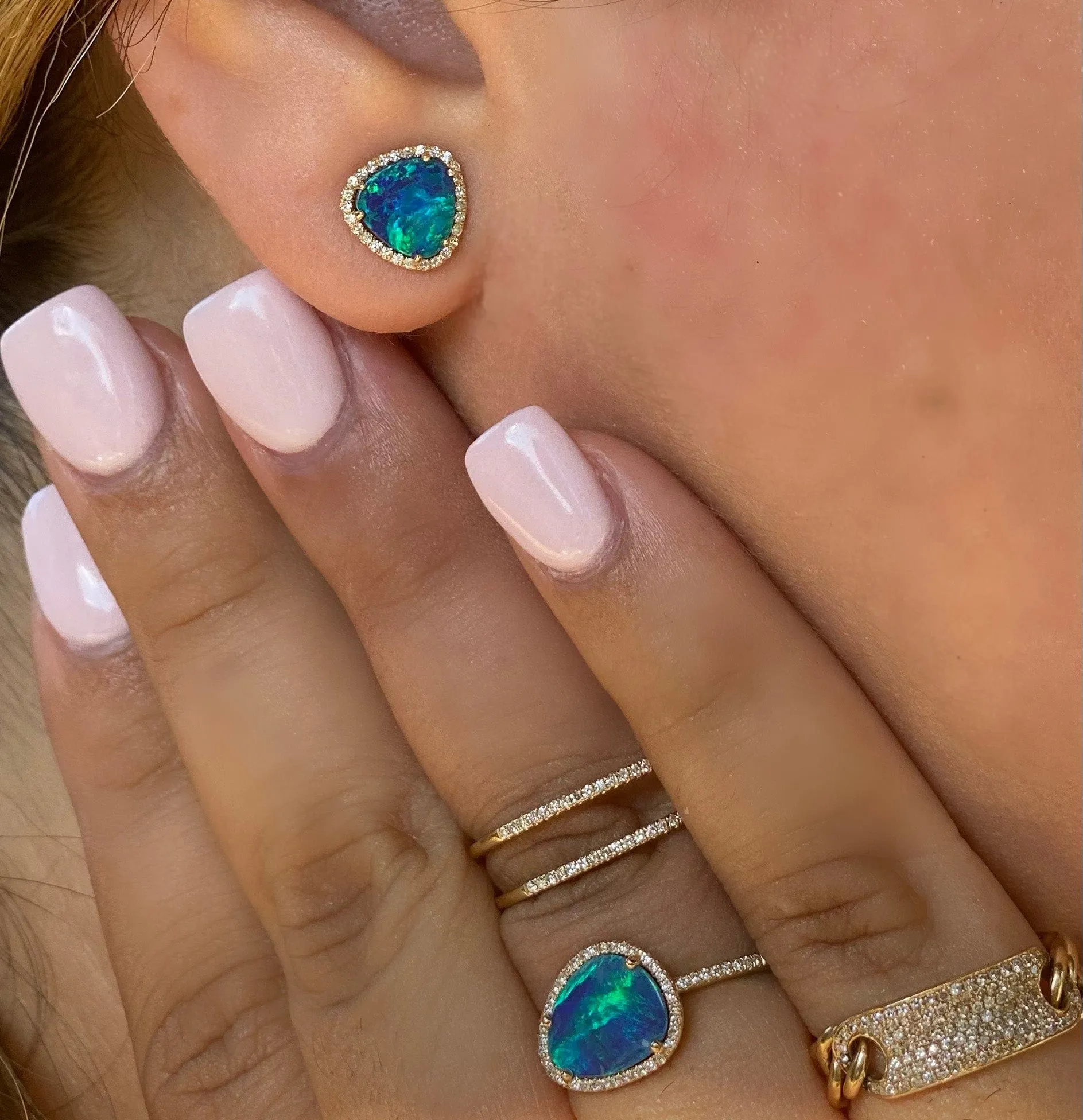 Opal and Diamond Ring