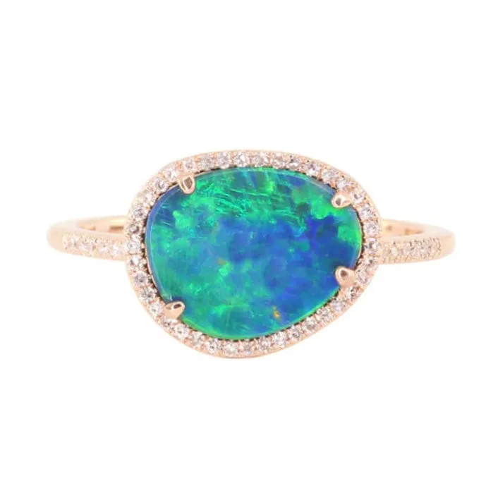 Opal and Diamond Ring