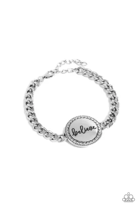 Paparazzi Hope and Faith Silver Bracelet