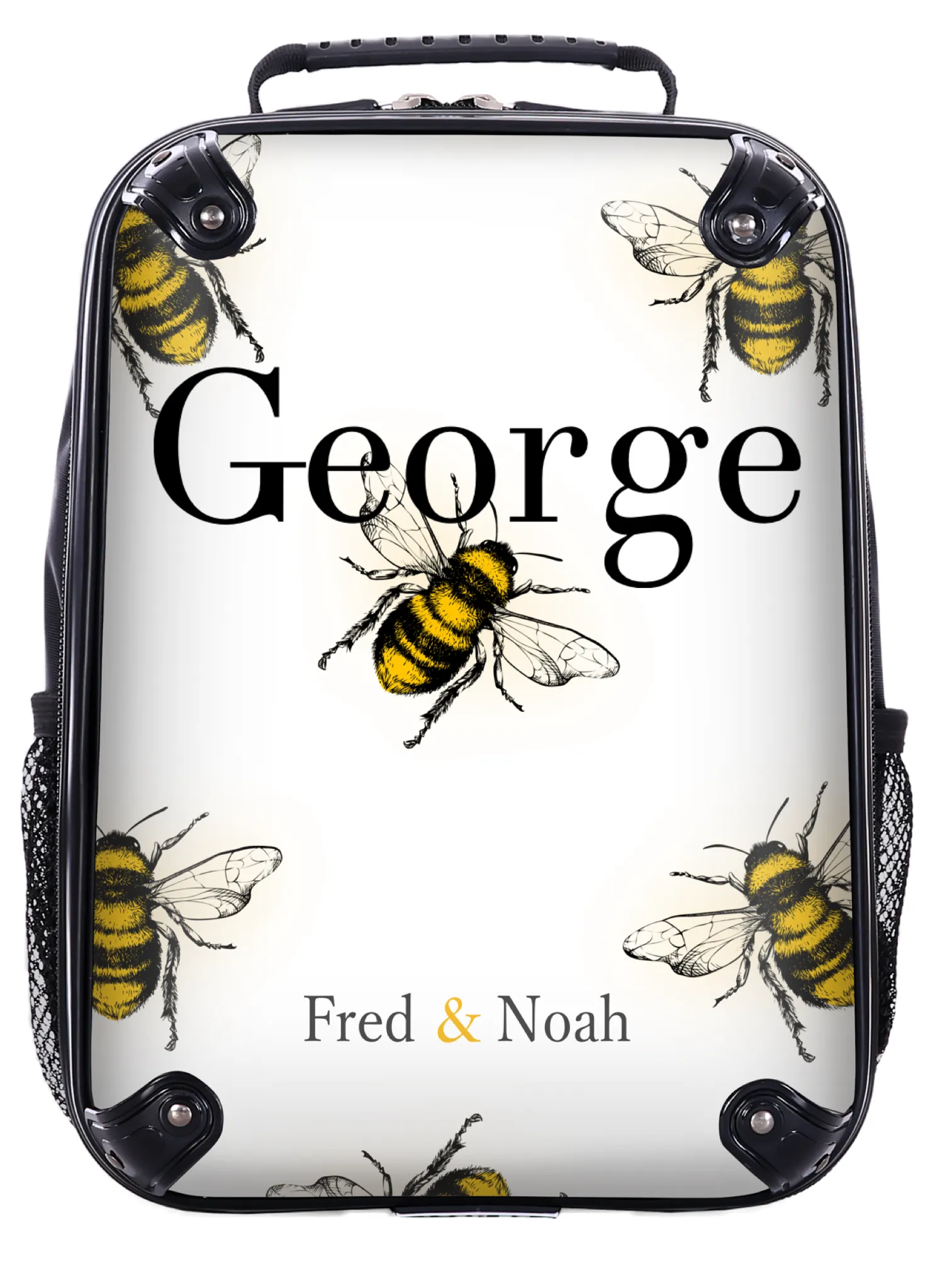 Personalised Bee print Suitcase