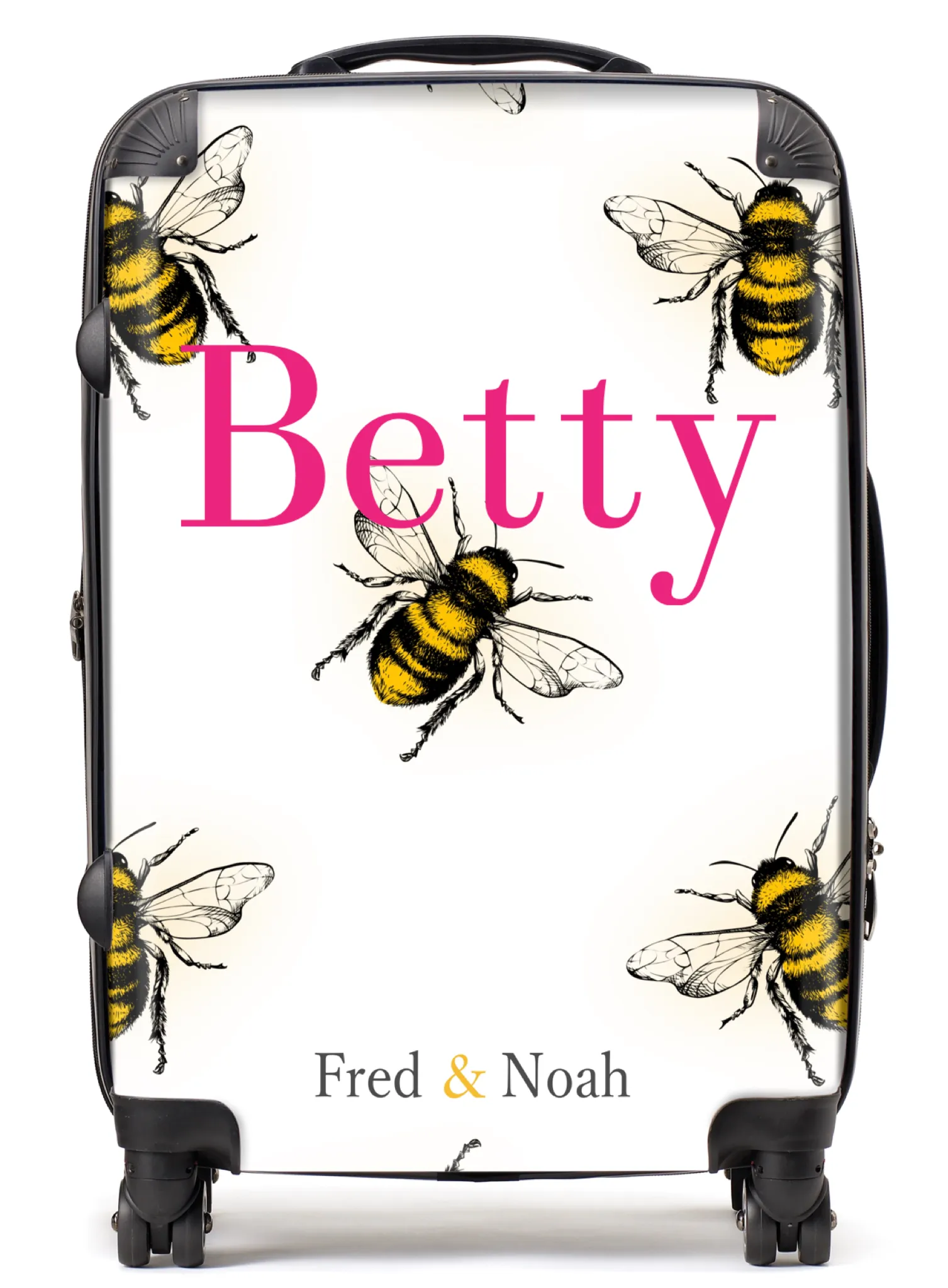 Personalised Bee print Suitcase