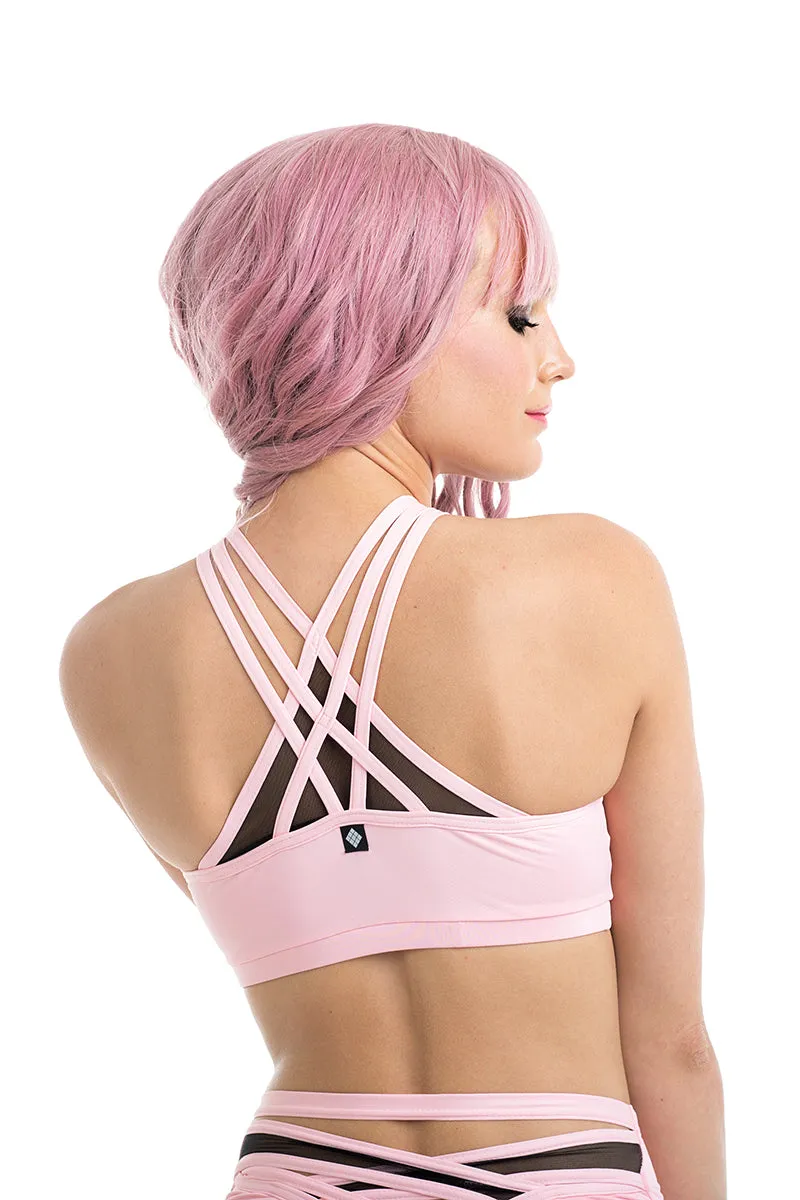 Poledancerka X-Front Top - Baby Pink