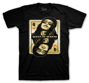 Retro 13 Gold Glitter Shirt - Queen Of Queens - Black