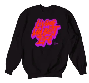 Retro 7 Black Gloss Living Life Sweater