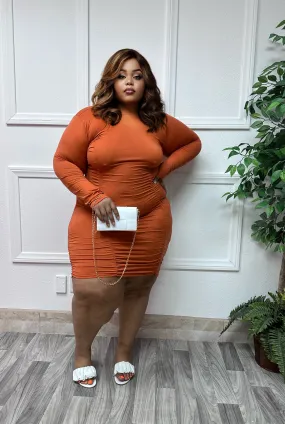 Rust Jane   Size Bodycon Dress