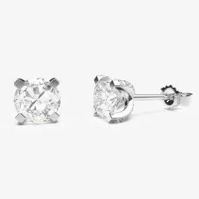 Signature C Solitaire Stud Earrings