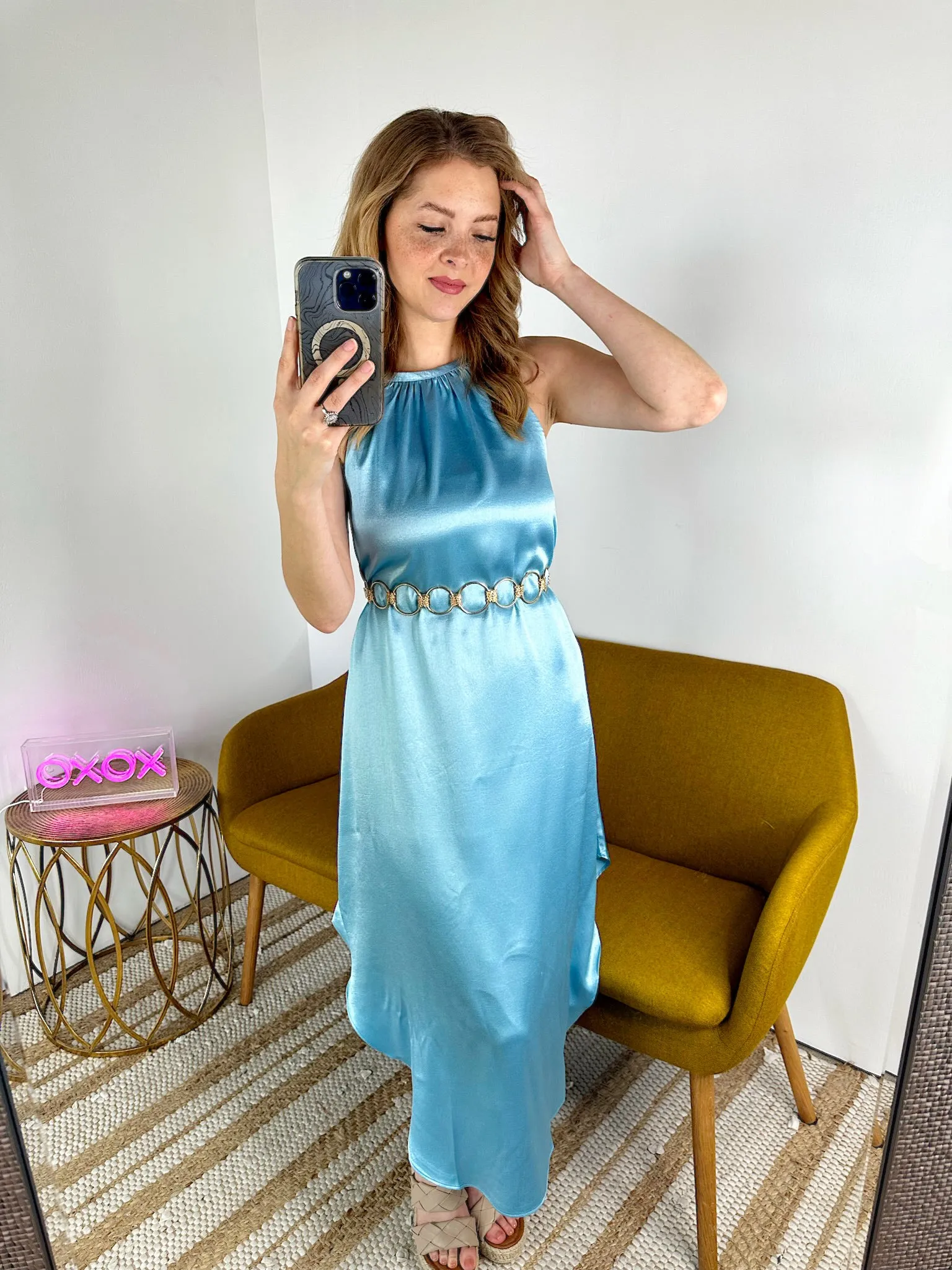 SIZE LARGE Take Me Away Midi Dress