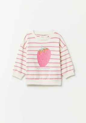 Strip Strawberry Jumper - Pink