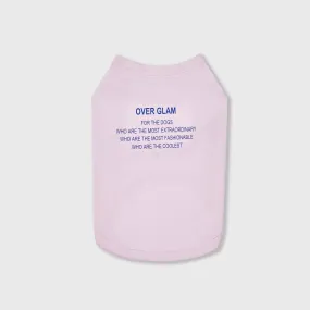 T-Shirt with Blue Text (Pink)