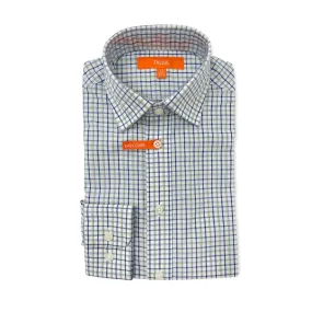 Tallia Boys Yellow/Blue Plaid Dress Shirt KZ0005