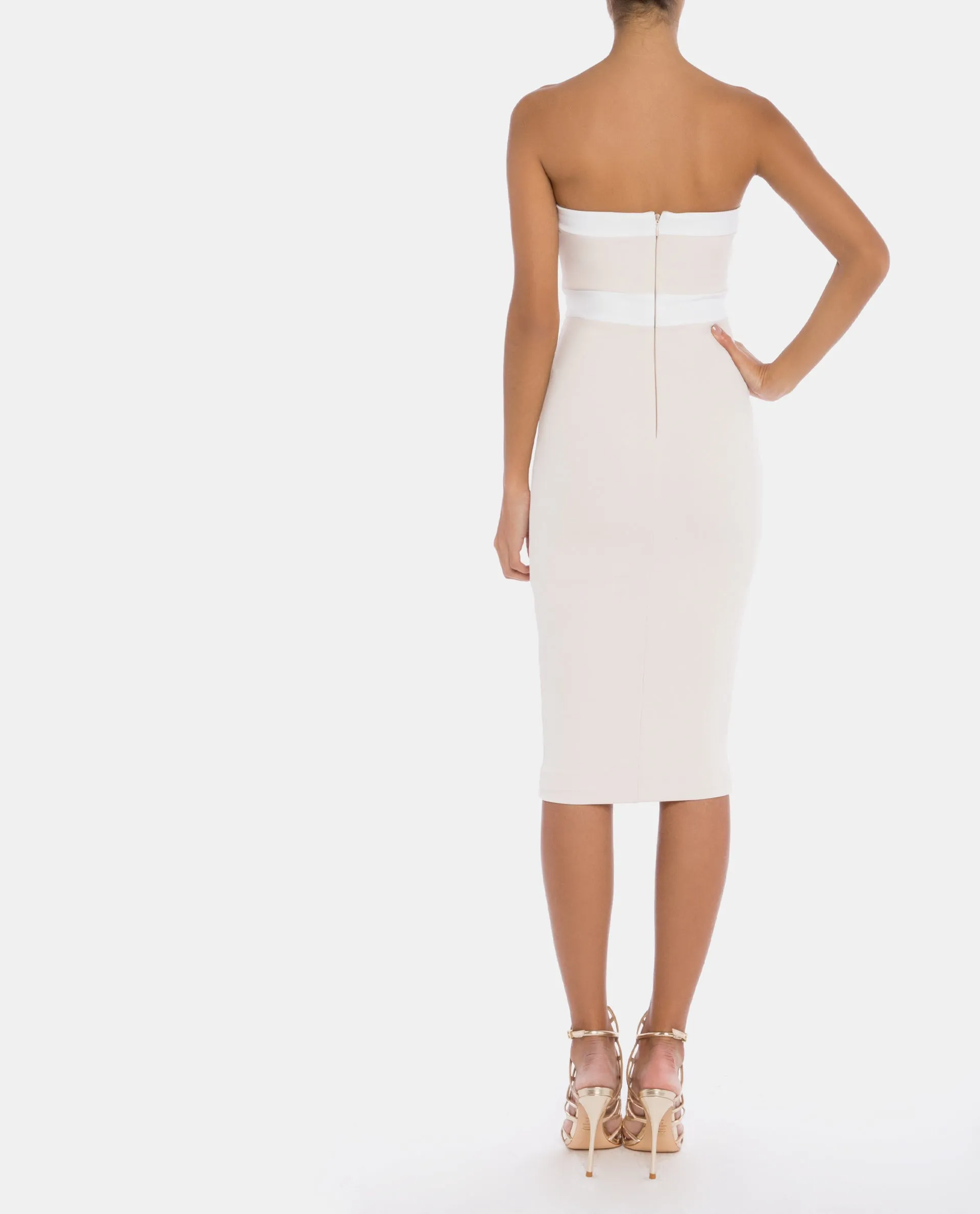 White Tiana Bustier Dress