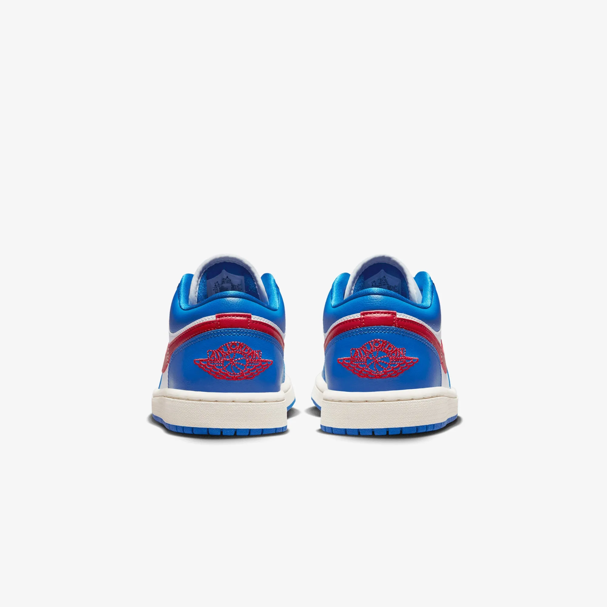 WMN'S AIR JORDAN 1 LOW 'SPORT BLUE/GYM RED-WHITE-SAIL'